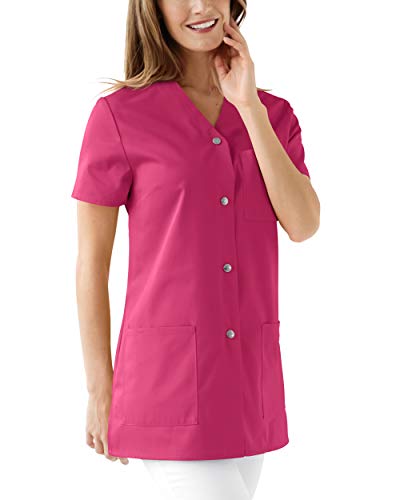 CLINIC DRESS Kasack Damen V-Ausschnitt Seitenschlitze 60° pink 54 von CLINIC DRESS