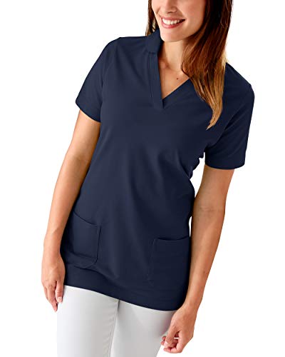 CLINIC DRESS Longshirt Damen Shirt mit 60% Baumwolle Navy 38/40 von CLINIC DRESS