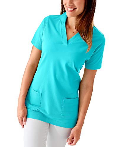 CLINIC DRESS Longshirt Damen Shirt mit 60% Baumwolle curaçao 42/44 von CLINIC DRESS