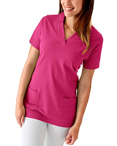 CLINIC DRESS Longshirt Damen Shirt mit 60% Baumwolle pink 42/44 von CLINIC DRESS