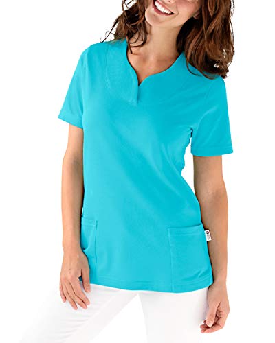 CLINIC DRESS Longshirt - Damen Shirt leicht tailliert 1/2 Arm hinten länger Saum abgerundet 60° Wäsche curaçao 46/48 von CLINIC DRESS