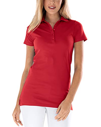 CLINIC DRESS Longshirt mit Polokragen Damen-Shirt 72 cm lang mit Seitenschlitzen, mit Stretch 60 Grad waschbar rot 42/44 CLINIC DRESS Longshirt mit Polokragen Damen-Shirt 72 cm lang mit Seitenschlitzen, mit Stretch 60 Grad waschbar rot 42/44 von CLINIC DRESS