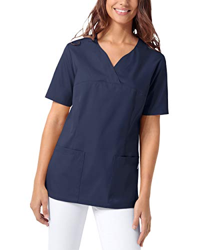 CLINIC DRESS Schlupfkasack Damen Kasack für die Pflege 1/2 Arm Regular Fit Länge ca. 70 cm 50% Baumwolle 95 Grad Wäsche Navy L von CLINIC DRESS