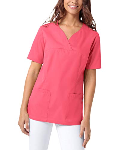 CLINIC DRESS Schlupfkasack Damen Kasack für die Pflege 1/2 Arm Regular Fit Länge ca. 70 cm 50% Baumwolle 95 Grad Wäsche Lipstick, L von CLINIC DRESS