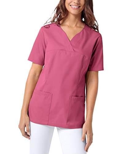 CLINIC DRESS Schlupfkasack Damen Kasack für die Pflege 1/2 Arm Regular Fit Länge ca. 70 cm 50% Baumwolle 95 Grad Wäsche Rosenholz 3XL von CLINIC DRESS