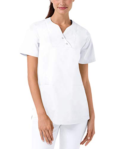 CLINIC DRESS Schlupfkasack Damen-Kasack mit extra Mehrweite im Hüftbereich Curvy Schnitt 2 Seitentaschen Seitenschlitze 95 Grad Wäsche weiß 52 CLINIC DRESS Schlupfkasack Damen-Kasack mit extra Mehrweite im Hüftbereich Curvy Schnitt 2 Seitentaschen Seitenschlitze 95 Grad Wäsche weiß 52 von CLINIC DRESS