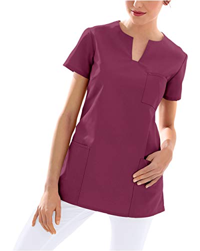 CLINIC DRESS Schlupfkasack Kasack Damen für Krankenpflege und Altenpflege 95 Grad Wäsche Berry 3XL von CLINIC DRESS