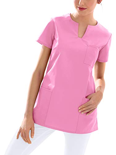 CLINIC DRESS Schlupfkasack Kasack Damen für Krankenpflege und Altenpflege 95 Grad Wäsche Rosy pink S von CLINIC DRESS