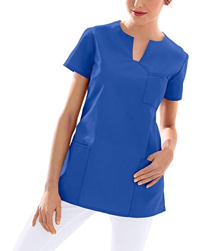 CLINIC DRESS Schlupfkasack Kasack Damen für Krankenpflege und Altenpflege 95 Grad Wäsche königsblau L von CLINIC DRESS