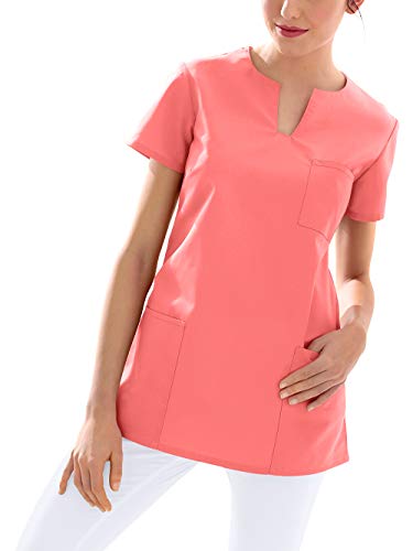 CLINIC DRESS Schlupfkasack Kasack Damen für Krankenpflege und Altenpflege 95 Grad Wäsche pfirsichrosa, S von CLINIC DRESS
