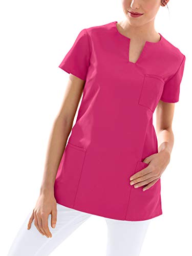 CLINIC DRESS Schlupfkasack Kasack Damen für Krankenpflege und Altenpflege 95 Grad Wäsche pink L von CLINIC DRESS