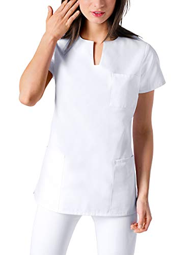 CLINIC DRESS Schlupfkasack Kasack Damen für Krankenpflege und Altenpflege 95 Grad Wäsche weiß 3XL von CLINIC DRESS