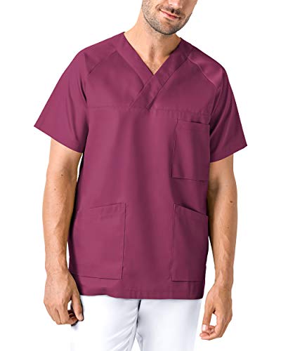 CLINIC DRESS Schlupfkasack - Kasack Herren bunt für Pflege und Altenpflege Berry 4XL von CLINIC DRESS