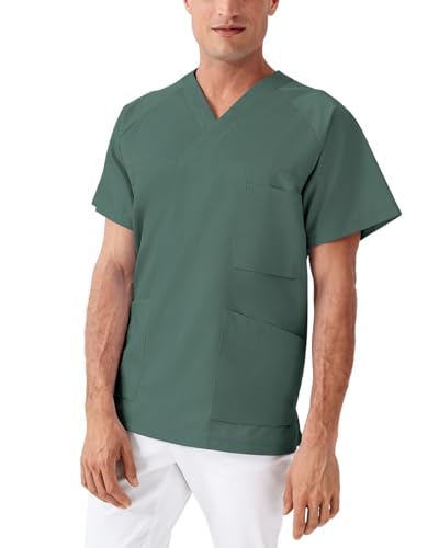 CLINIC DRESS Schlupfkasack - Kasack Herren bunt für Pflege und Altenpflege dunkelgrün 3XL von CLINIC DRESS