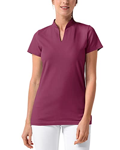 CLINIC DRESS Shirt Damen-Shirt leicht tailliert mit Stehkragen 65 cm lang, mit Stretch Berry 38/40 von CLINIC DRESS