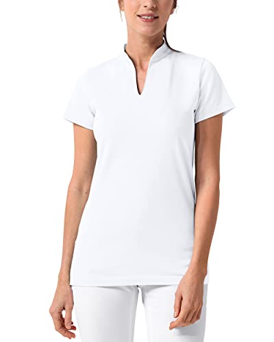 CLINIC DRESS Shirt Damen-Shirt leicht tailliert mit Stehkragen 65 cm lang, mit Stretch weiß, 34/36 von CLINIC DRESS