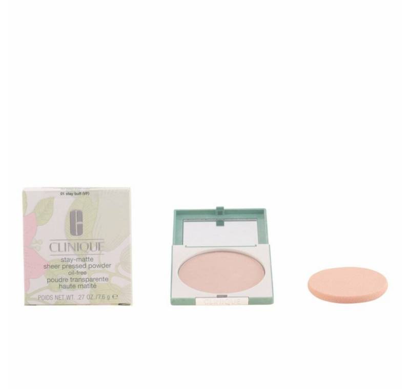 CLINIQUE Foundation Stay Matte Sheer Pressed Powder Oil-Free 01 Stay Buff 7 g von CLINIQUE