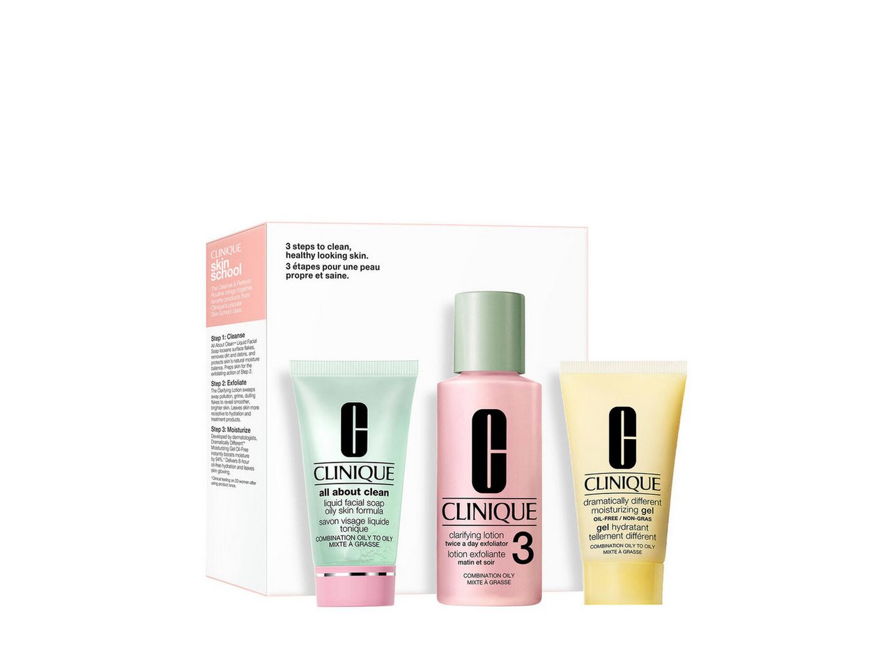 CLINIQUE Gesichtspflege-Set Mini Step 3 Kits 3 = All About Clean Liquid Facial Soap 30 ml + C CLINIQUE Gesichtspflege-Set Mini Step 3 Kits 3 = All About Clean Liquid Facial Soap 30 ml + C von CLINIQUE