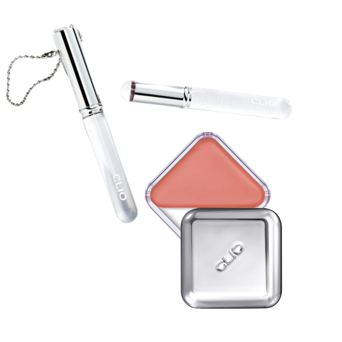 CLIO - Essential Lipcheek Tap 01 Peach Flush + Lip Brush Set von CLIO