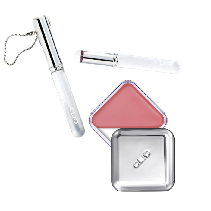 CLIO - Essential Lipcheek Tap 02 Bunny Blush + Lip Brush Set von CLIO