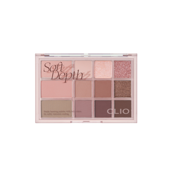 CLIO - Shade & Shadow Palette - 1.4gX3, 0.6gX9 - 02 Soft Depth von CLIO