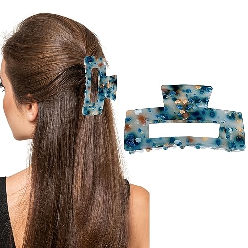 Clippi Große Haarklammer Eckig | 10cm Rutschfeste Haarspange aus Acryl für dickes Haar | Haarschmuck für Damen und Mädchen | Extra starker Halt, langlebig und bruchsicher Clippi Große Haarklammer Eckig | 10cm Rutschfeste Haarspange aus Acryl für dickes Haar | Haarschmuck für Damen und Mädchen | Extra starker Halt, langlebig und bruchsicher von CLIPPI