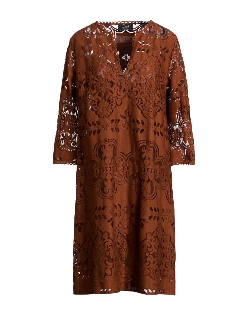 CLIPS Midi-kleid Damen Braun von CLIPS