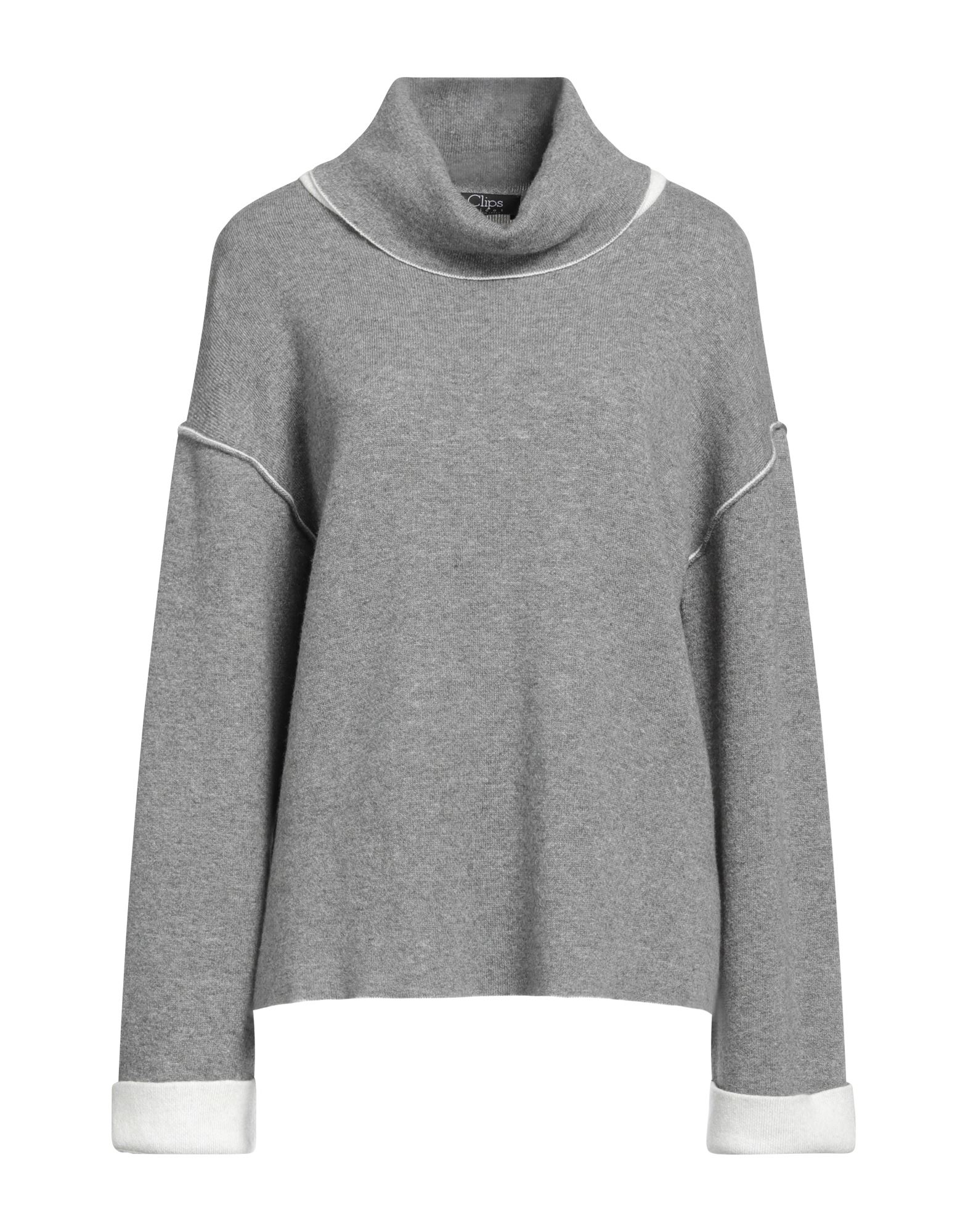 CLIPS Rollkragenpullover Damen Grau von CLIPS