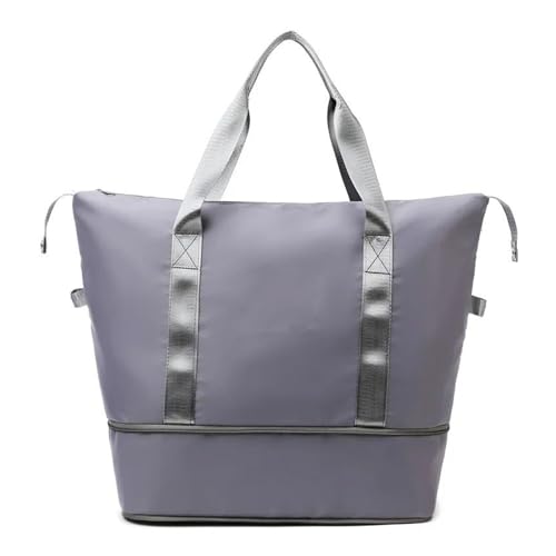 Damen-Reisetasche, große Kapazität, erweiterbar, wasserdicht, faltbar, Reisetasche, Yoga-Tasche (Color : Grey, Size : 40x28x3cm) von CLIQR