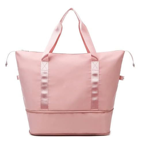 Damen-Reisetasche, große Kapazität, erweiterbar, wasserdicht, faltbar, Reisetasche, Yoga-Tasche (Color : Pink, Size : 40x28x3cm) von CLIQR