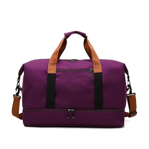 Damen-Reisetaschen, modische, große Kapazität, Herren-Sporttaschen, Reisetaschen, Damen-Umhängetaschen (Size : Black 46cmX25cmX28cm) von CLIQR