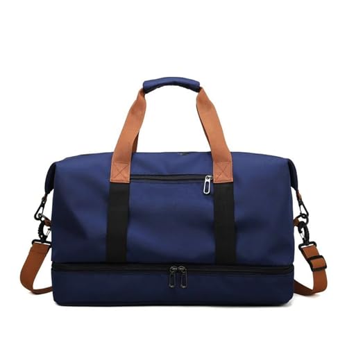 Damenmode-Reisetasche, große Kapazität, Herren-Sporttasche, Reise-Damen-Umhängetasche (Color : Blue, Size : 46X25X28cm) von CLIQR