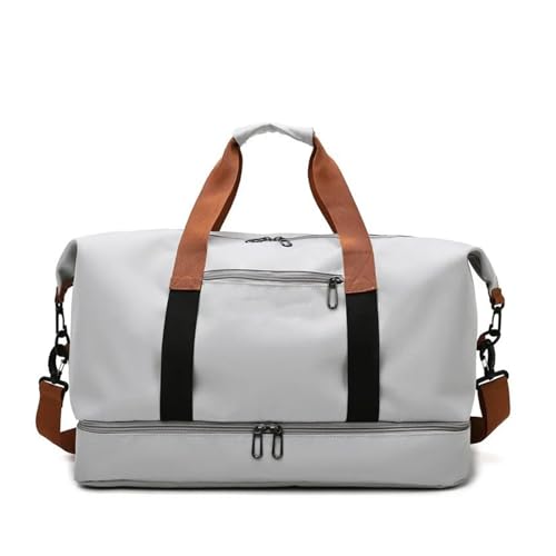 Damenmode-Reisetasche, große Kapazität, Herren-Sporttasche, Reise-Damen-Umhängetasche (Color : Grey, Size : 46X25X28cm) von CLIQR