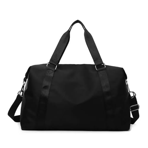 Mode große Reisetasche Damen Handtasche Nylon wasserdichte Umhängetasche Damen Reisetaschen (Color : Black Small, Size : One Size) von CLIQR