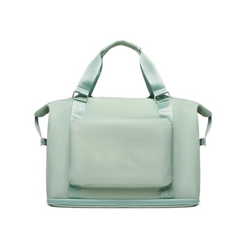 Reisetasche mit großem Fassungsvermögen, Faltbarer Damen-Reiserucksack, Sport-, Fitnessstudio- und Yoga-Einkaufstasche (Color : Green, Size : 41X19X35cm) von CLIQR