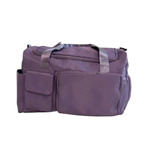 Reisetaschen Damen Große Kapazität Handtasche Gepäck Sport Gym Taschen Kurzreisetaschen (Color : Purple, Size : 46x28x20cm) von CLIQR