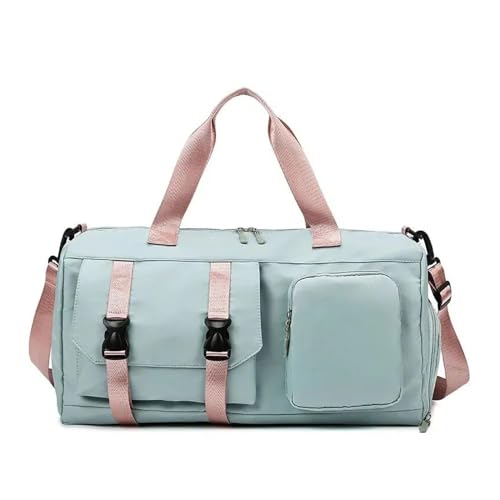 Reisetaschen Handtaschen Damen Umhängetaschen Große Kapazität Nylon Sport Gym Taschen Damen Umhängetaschen (Color : Green, Size : 47x23x25cm) von CLIQR