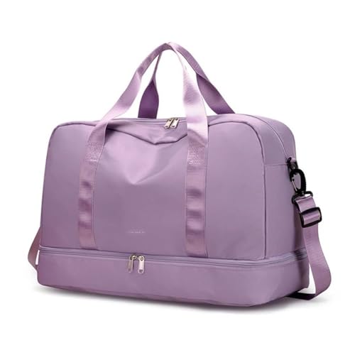 Reisetaschen for Herren und Damen, Sport-Tragetaschen, Handtaschen for das Fitnessstudio (Color : Purple, Size : 49x32x25cm) von CLIQR