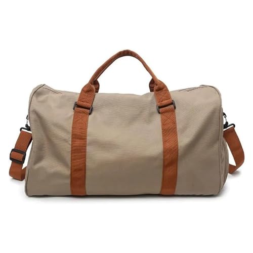 Robuste Reisetaschen for Herren und Damen, geeignet for Reisen ins Fitnessstudio (Color : Khaki, Size : 49x31x26cm) von CLIQR