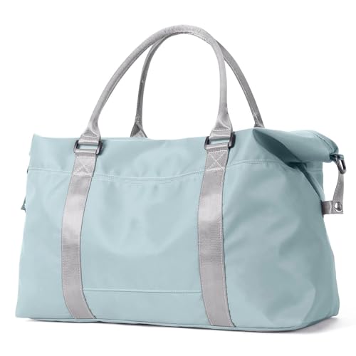 Sporttaschen for Damen, Tragetaschen, Reise-Umhängetaschen mit Trolley-Koffer, Tragetaschen for Gymnastik und Tanz (Color : Blue, Size : 55x27x18cm) von CLIQR