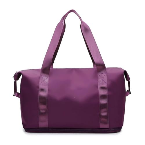 Tragetasche, Reisetasche, Sport- und Fitnessgeräte-Einkaufstasche, Damen-Einkaufstasche mit großem Fassungsvermögen (Color : Dark Purple, Size : 41x28x21cm) von CLIQR