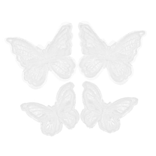 4 Stück Schmetterling Haarklammern Verziertes Haarschmuck für Damen Deko Clips aus Spitze für Halloween Einfache Anwendung von CLISPEED