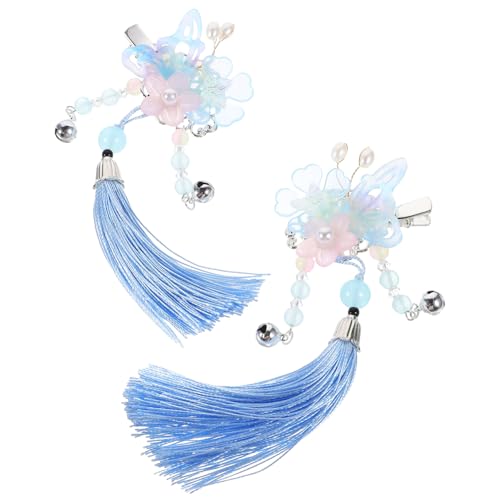 CLISPEED Schmetterlings-haarschmuck Mit Quaste Hanfu-stil Clip Für Teen Mädchen Hochzeit Haarspangen Aus Legierung Und Kunststoff Chinesische Blumen-haaraccessoires von CLISPEED