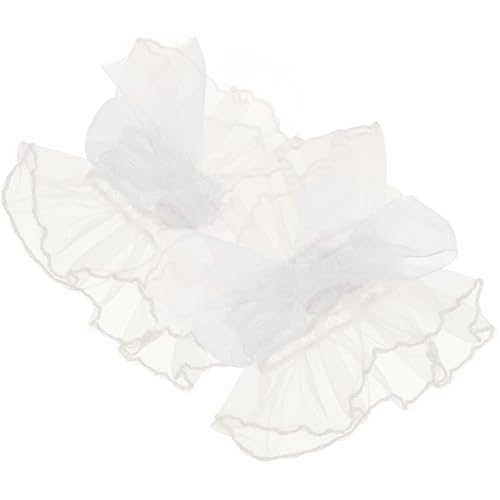 CLISPEED 1 Paar Fingerlose Spitzenhandschuhe mit Schleifenakzent Weiße Tüll Handgelenkmanschetten für Damen als Hochzeit oder Lolita Accessoire Modisches und Komfortables Design CLISPEED 1 Paar Fingerlose Spitzenhandschuhe mit Schleifenakzent Weiße Tüll Handgelenkmanschetten für Damen als Hochzeit oder Lolita Accessoire Modisches und Komfortables Design von CLISPEED