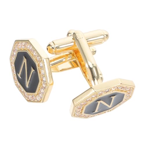 CLISPEED 1 Paar Kreative Funkelnde Rhinestone Manschettenknöpfe mit Englischem Accessoires für Hochzeiten Geschäftliche Anlässe Partys von CLISPEED