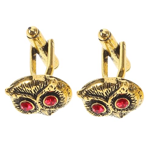 CLISPEED Eulenform Manschettenknöpfe Aus Legierung Für Herrenhemden Smoking Business-anzug-kleidungsaccessoire Vintage-stil Manschettenknöpfe Für Hemdärmel von CLISPEED