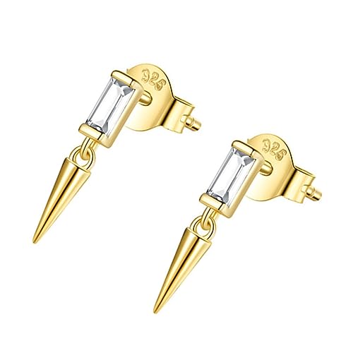 CLISPEED 1 Paar Ohrringe Sterling Silber mit Geometrischem Design und Funkelndem Ohrringe für Damen und Mädchen für Partys und Alltagsoutfits von CLISPEED