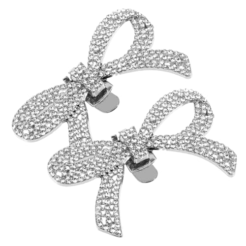 CLISPEED 1 Paar Rhinestone Schuhclips für Damen Abnehmbare Dekoration Schmuck für Hochzeitsschuhe Vielseitige Schuhschmuck Accessoires für Verschiedene Anlässe Silber von CLISPEED
