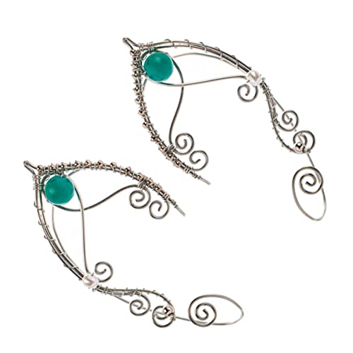 CLISPEED 1 Paar Vintage Ohrclips für Damen Handgefertigte Elfenohrringe für Hochzeiten Festivals und Cosplay Geeignet für Gepiercte und Ungepiercte Ohren Komfortabel und CLISPEED 1 Paar Vintage Ohrclips für Damen Handgefertigte Elfenohrringe für Hochzeiten Festivals und Cosplay Geeignet für Gepiercte und Ungepiercte Ohren Komfortabel und von CLISPEED