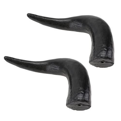 CLISPEED 1 Paar simulierte Ochsenhorn-Kopfbedeckung DIY Requisiten Dekoration, Schwarzes Plastik, 21 x 15 x 4,5 cm, Halloween Kostümzubehör von CLISPEED